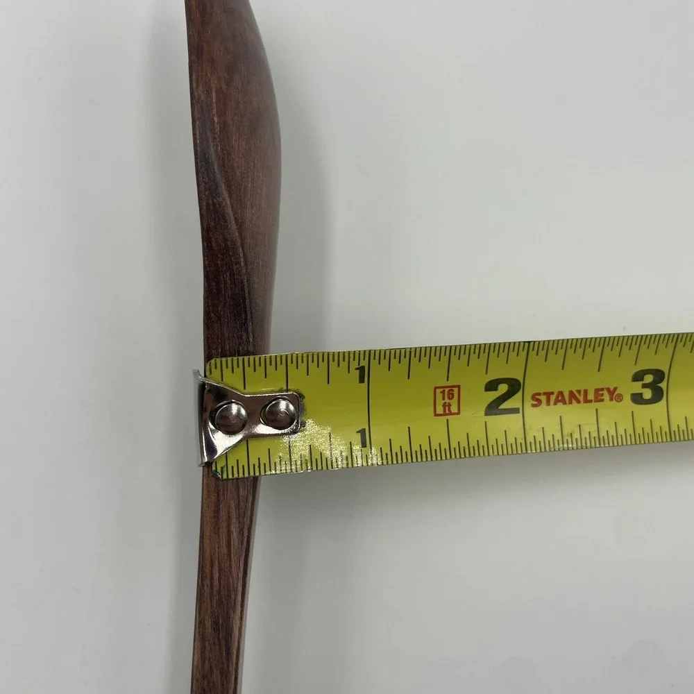 Vintage 10” Wooden Folk Art‎ Hand Carved Fork and Spoon Set Salad Server Cottage